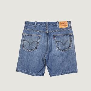 Levis 505 Regular Fit Denim Shorts Mens 34 Blue Medium Wash Jean Shorts